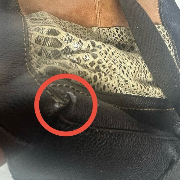 The Sak Iris Leather Snake Print Crossbody Boho Western Shoulder Bag - Picture 12 of 13